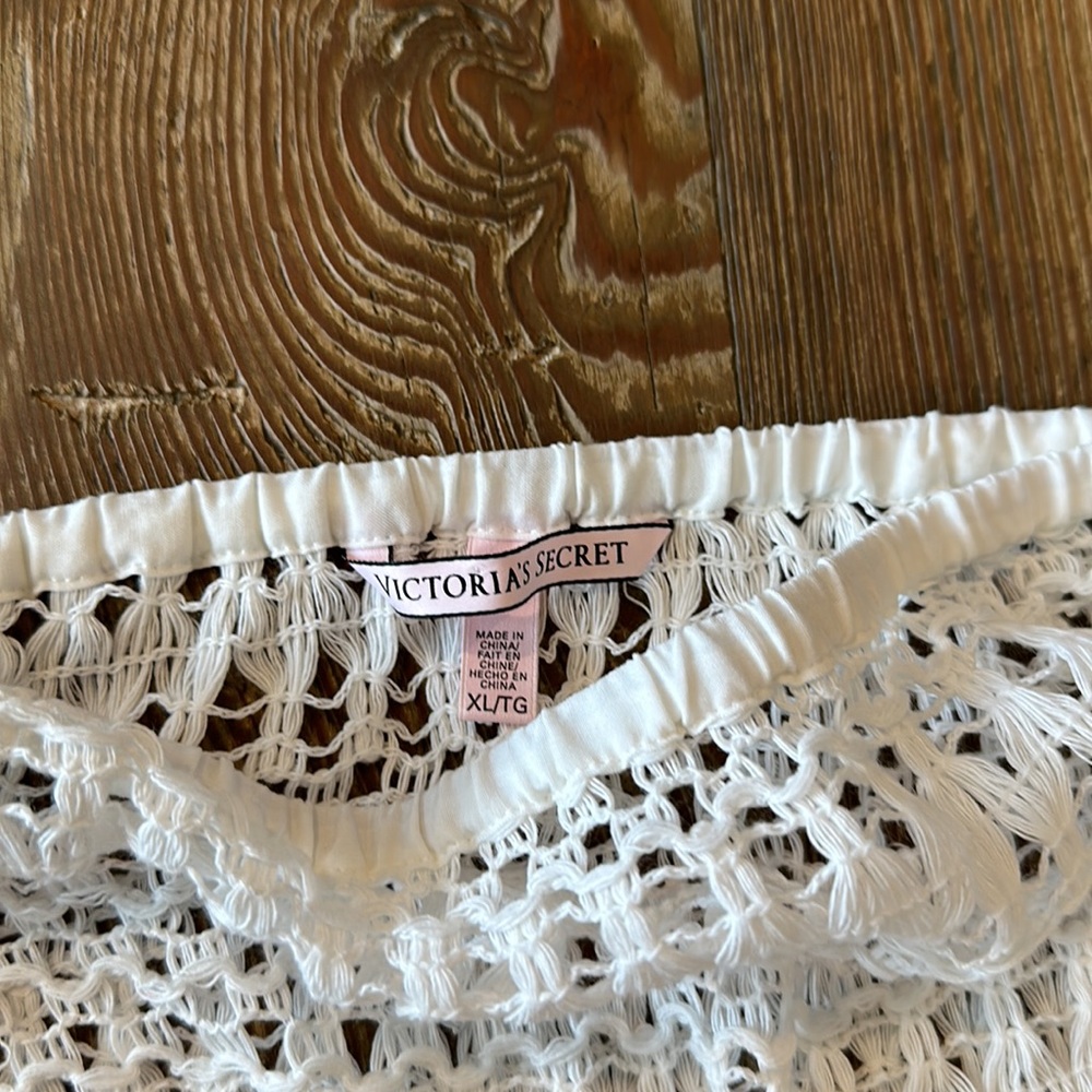 Victoria Secret strapless lace and crochet dress Cover-Up XLTG - Picture 2 of 3